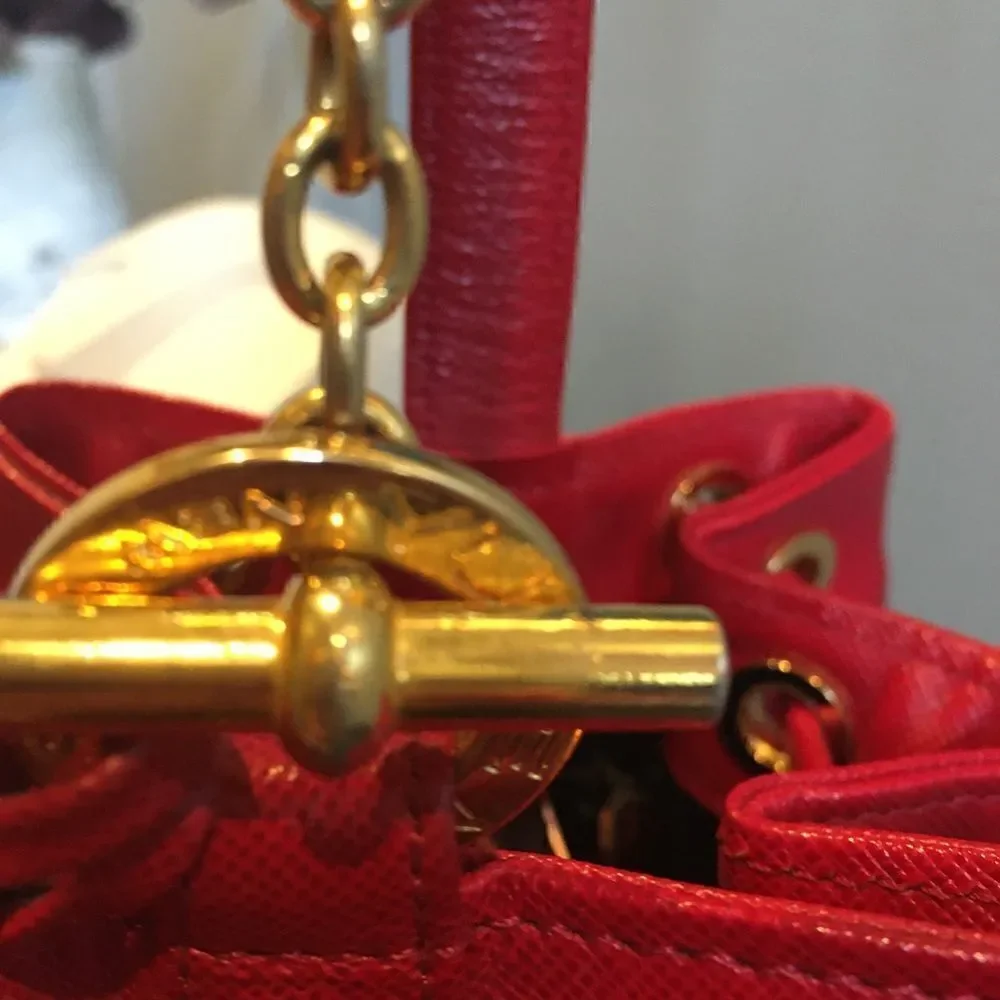 Yurie Natani Red Bucket Bag